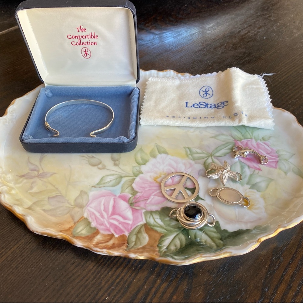 LeStage Sterling silver convertible bracelet 5 clasps